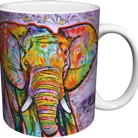 Elephant Modern Art Mug , 11oz - Picture 3 of 3